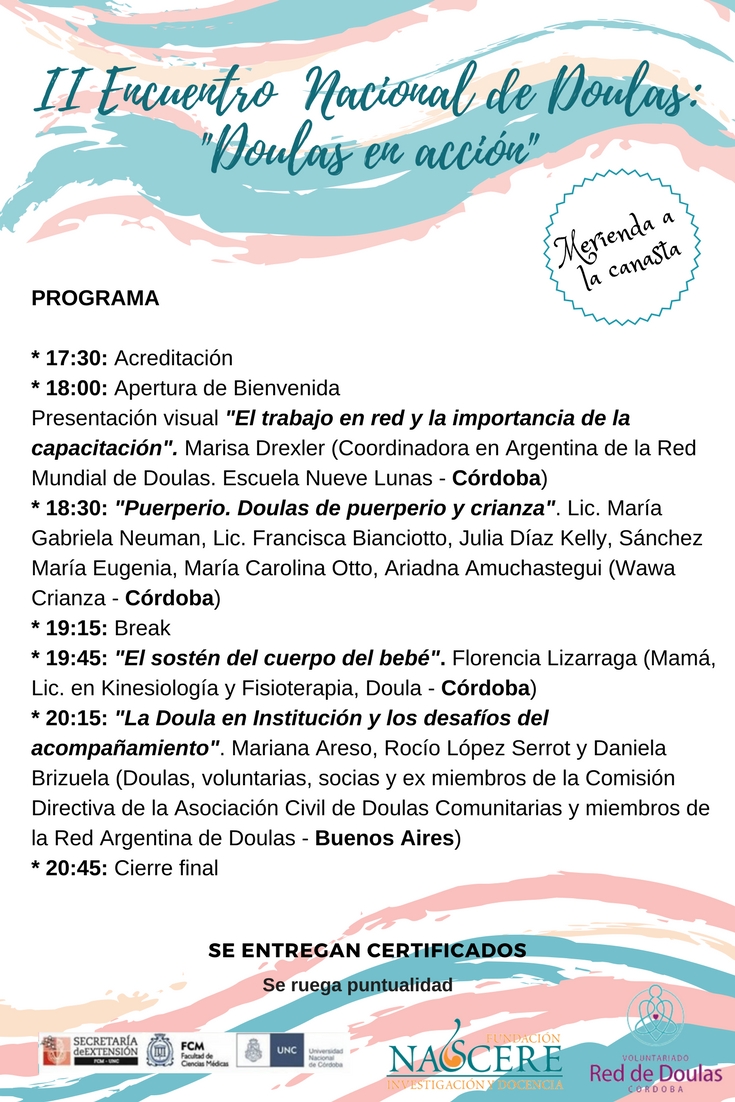 Programa-encuento-2-de-doulas II ENCUENTRO NACIONAL DE DOULAS - Nascere - Maternidad y Crianza