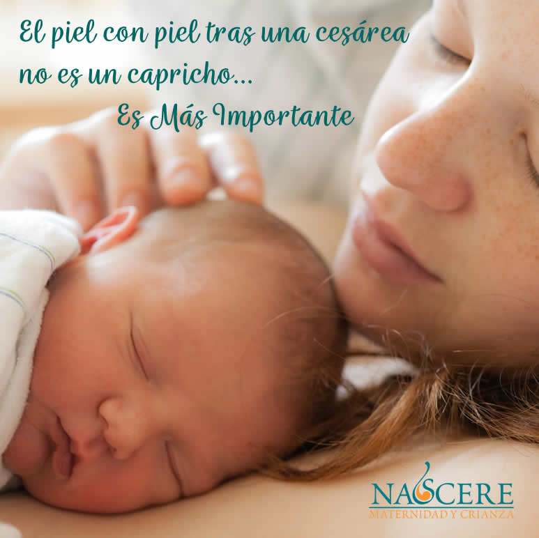El piel con piel tras una cesárea no es un capricho, es más importante